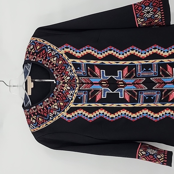 Champagne & Strawberry Embroidered Boho Jacket Size M - Picture 2 of 8